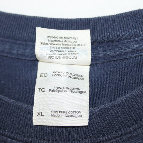 NBA BASKETBALL 2007 LAS VEGAS ALL-STAR TSHIRT SZ XL GILDAN NAVY/YELLOW COTTON - Picture 10 of 12